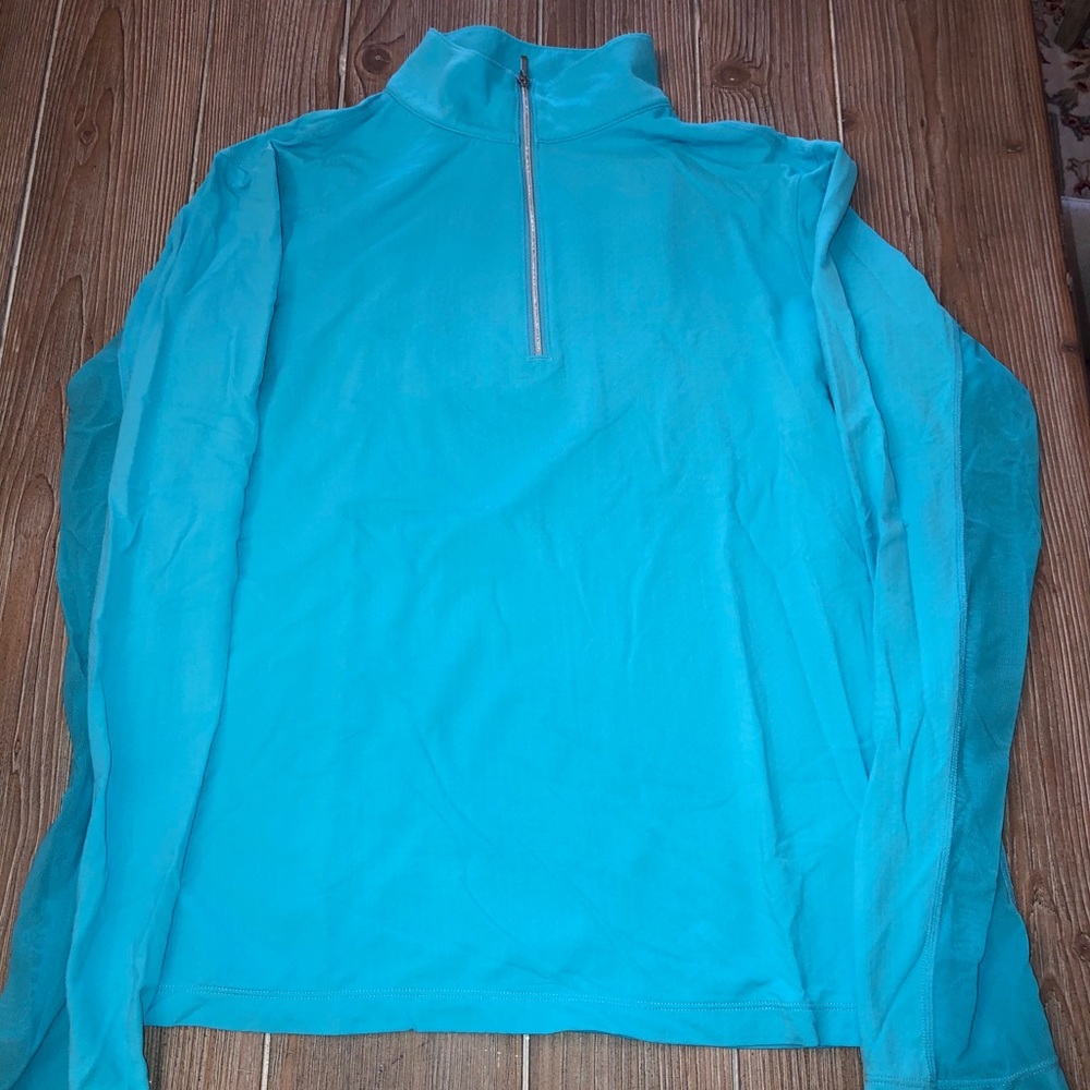 Riding Sport by Dover Saddlery 1/4 teal sun shirt